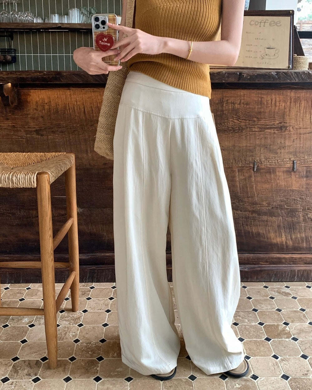 High-Waisted Wide-Leg Pants