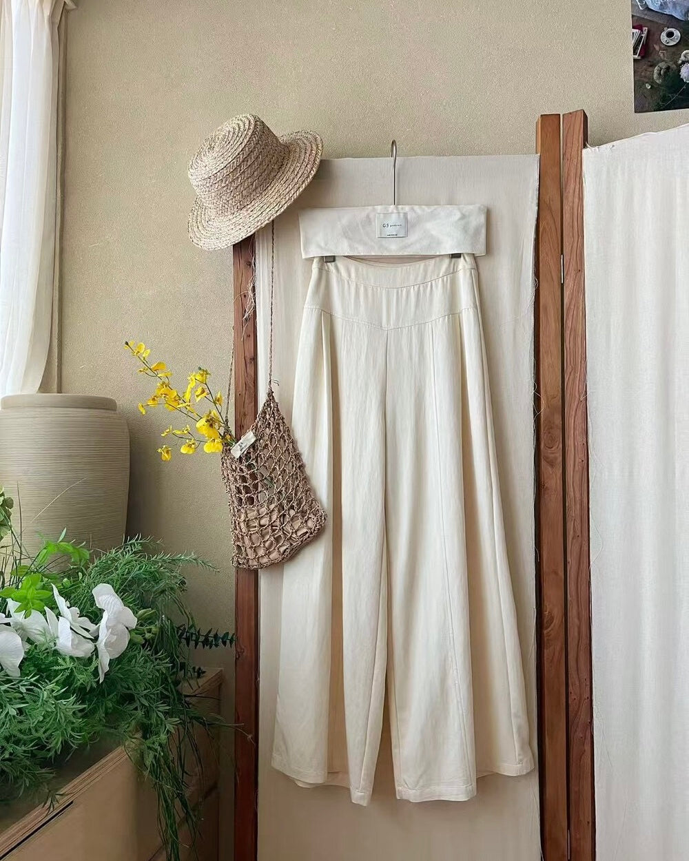 High-Waisted Wide-Leg Pants