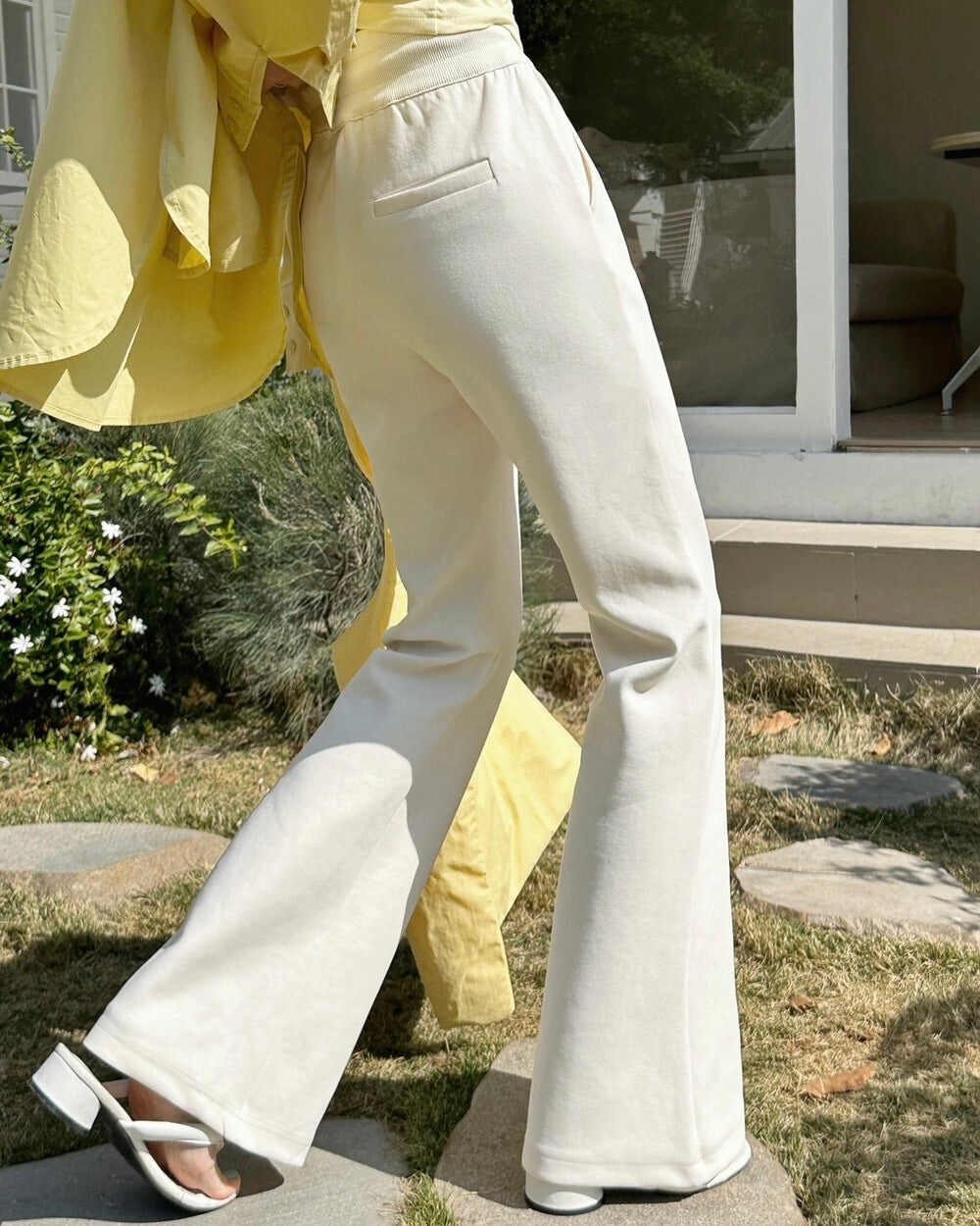Drawstring Flared Pants