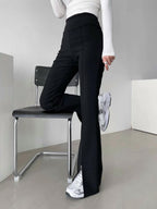 Slit Flared Pants