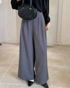 Pleated Wide-Leg Trousers