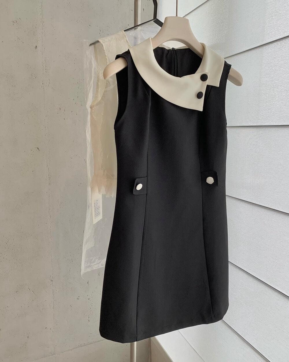 Contrast Collar Mini Dress