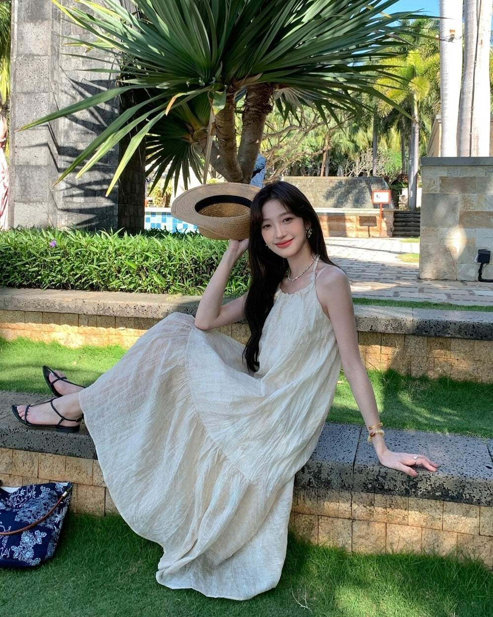 Textured Cami Maxi Dress