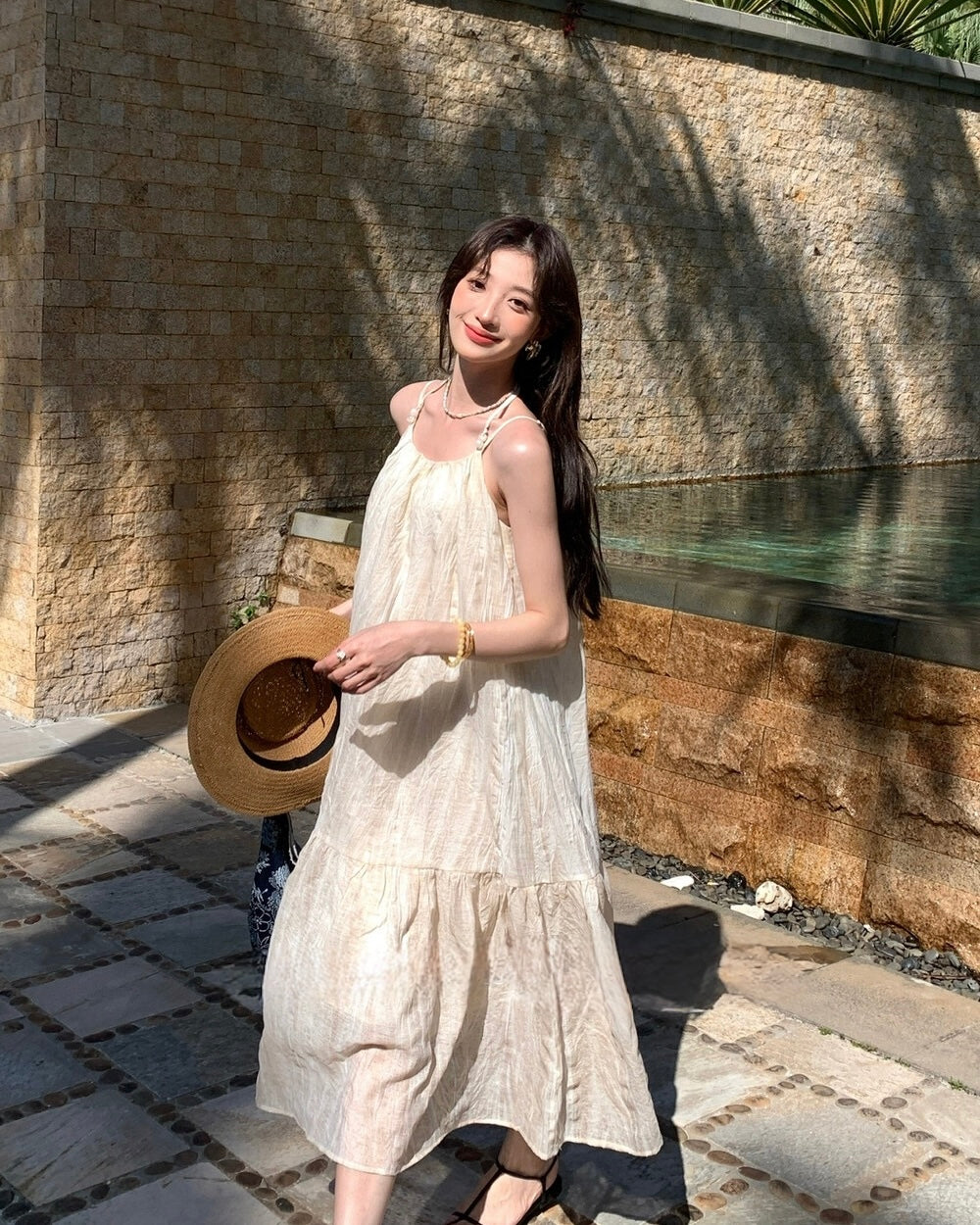 Textured Cami Maxi Dress