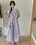 Relaxed Gathered Maxi Dress