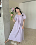 Relaxed Gathered Maxi Dress