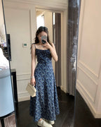 Floral Tie-Strap Maxi Dress