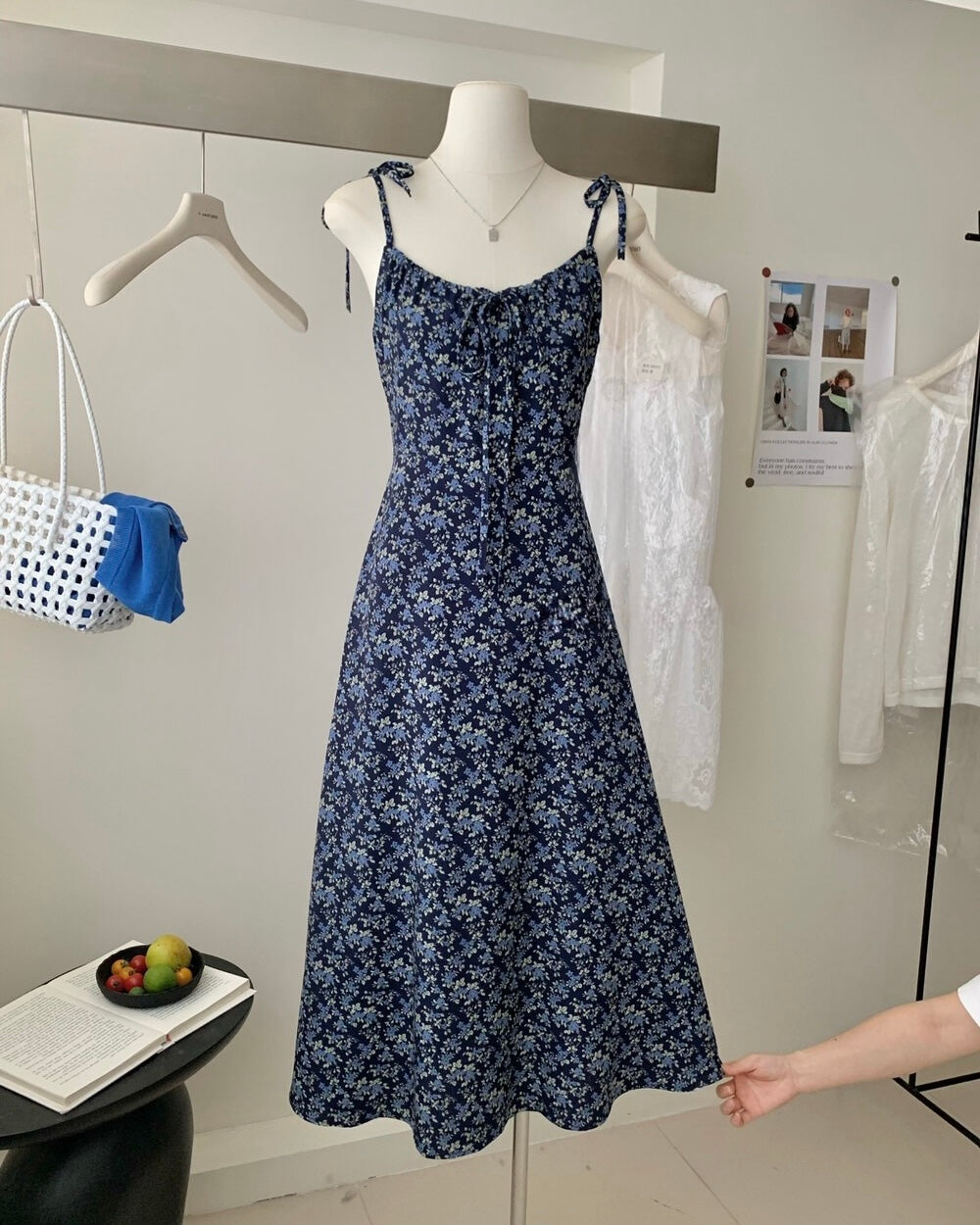 Floral Tie-Strap Maxi Dress