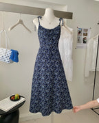 Floral Tie-Strap Maxi Dress