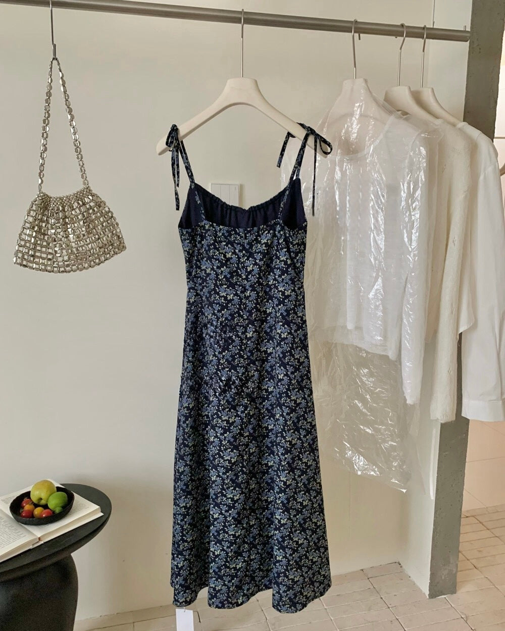 Floral Tie-Strap Maxi Dress