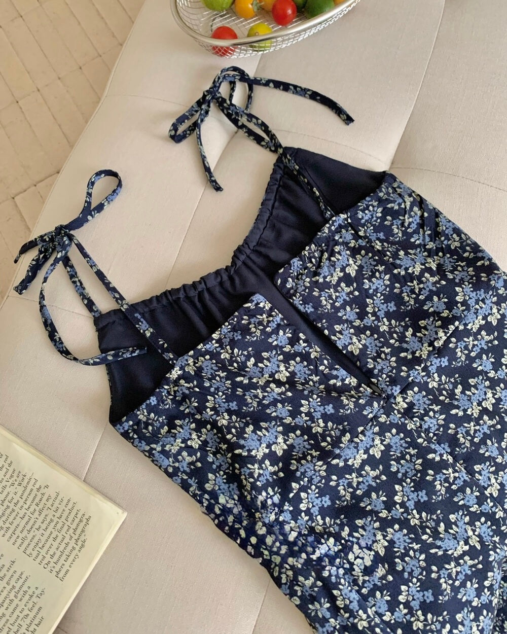 Floral Tie-Strap Maxi Dress