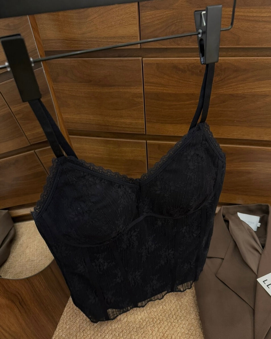 Vintage Floral Lace V-Neck Camisole