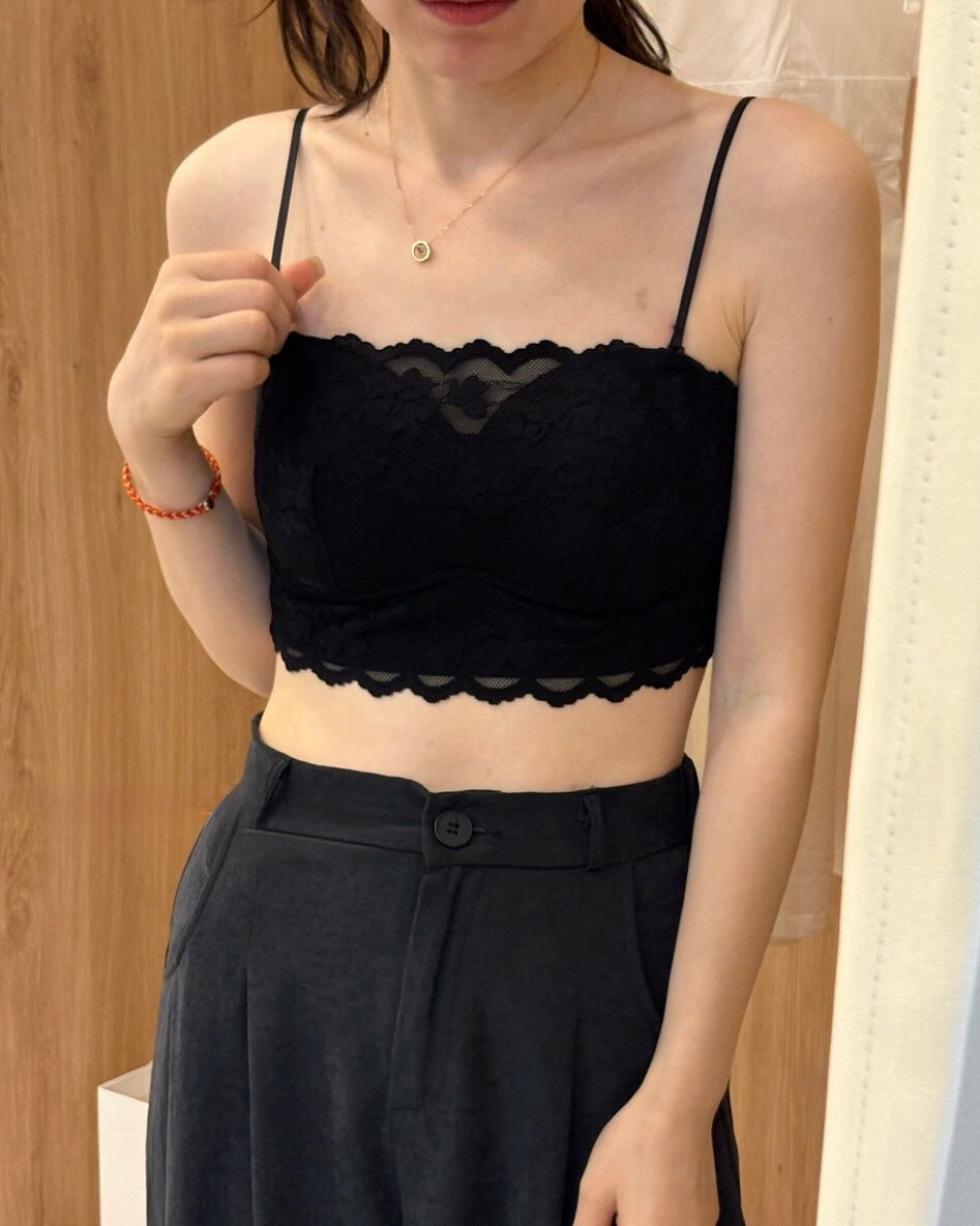 Scalloped Lace Bandeau Bralette