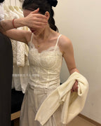 Scalloped Lace Corset Camisole