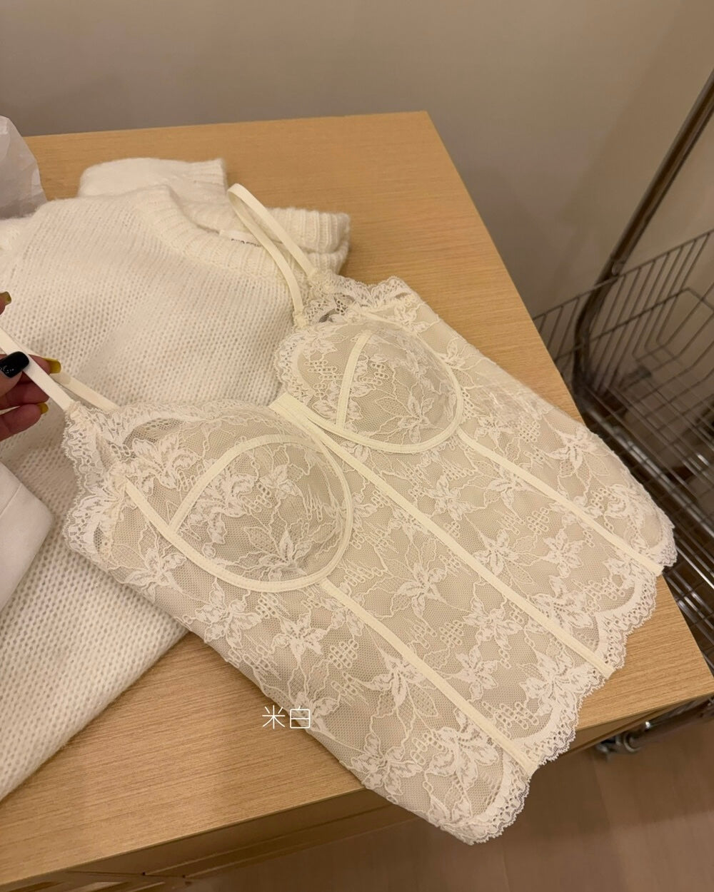 Scalloped Lace Corset Camisole