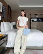 Embroidered Bow Cropped Tee