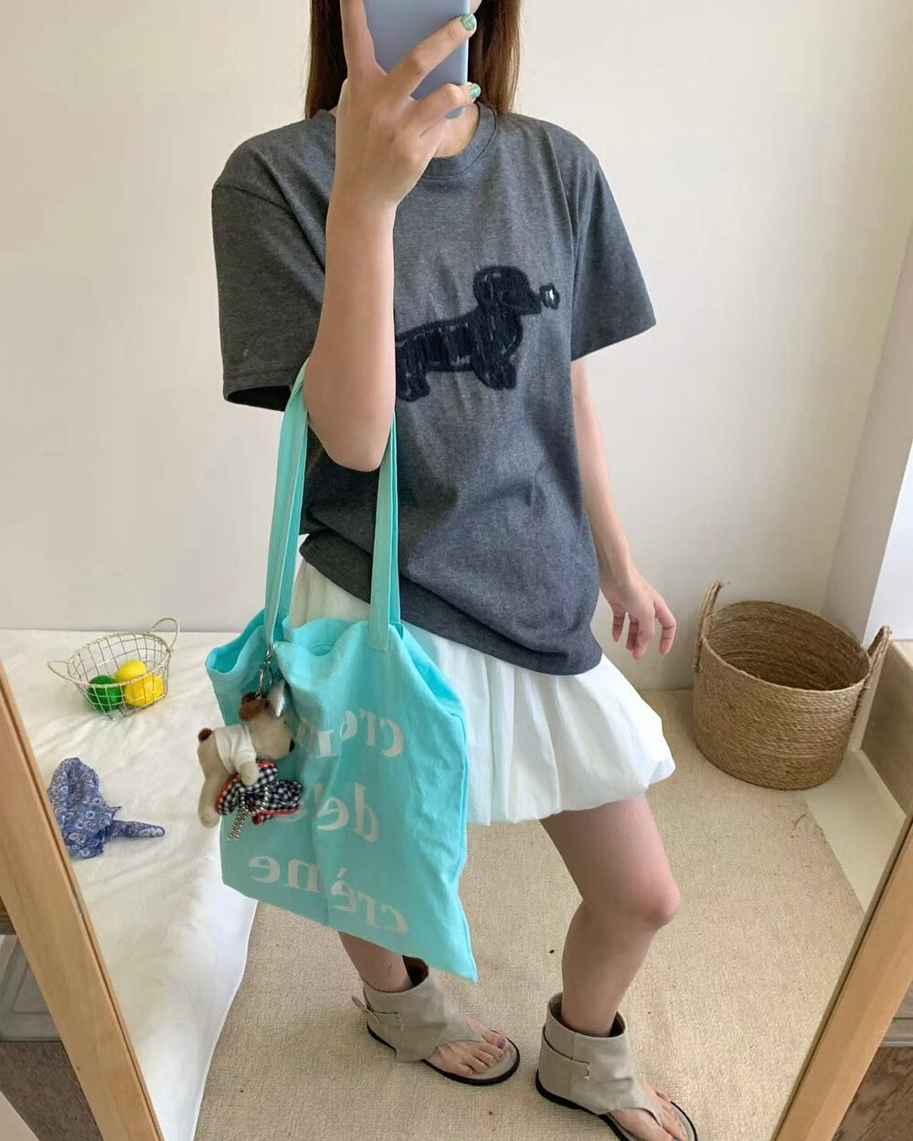 Textured Dachshund Patch Tee