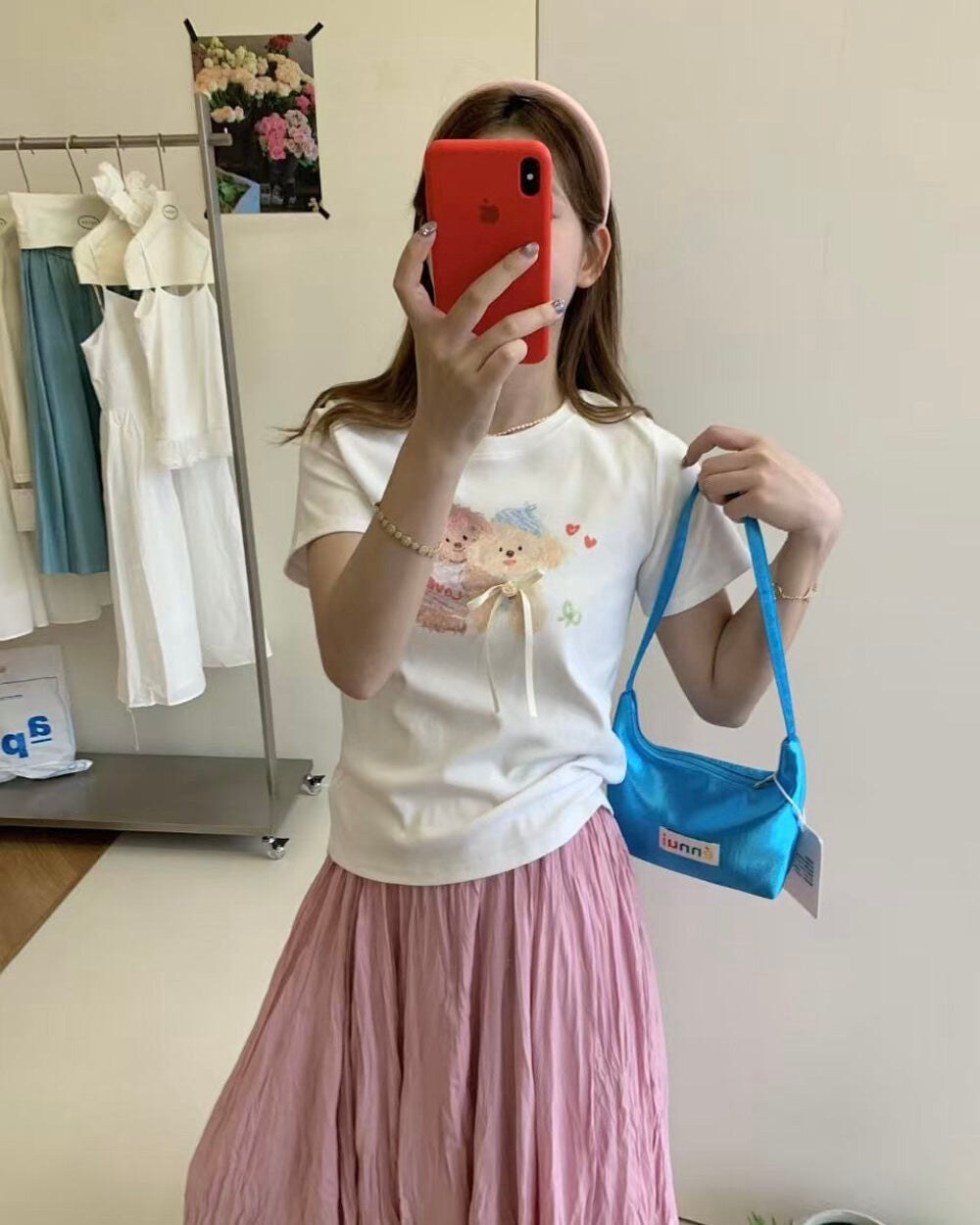 Sweet Poodle Ribbon Tee
