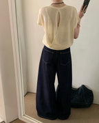 Open Back Knit Top