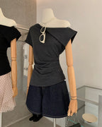 Asymmetric One-Shoulder Tee