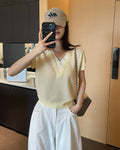 Contrast Layered Knit Tee