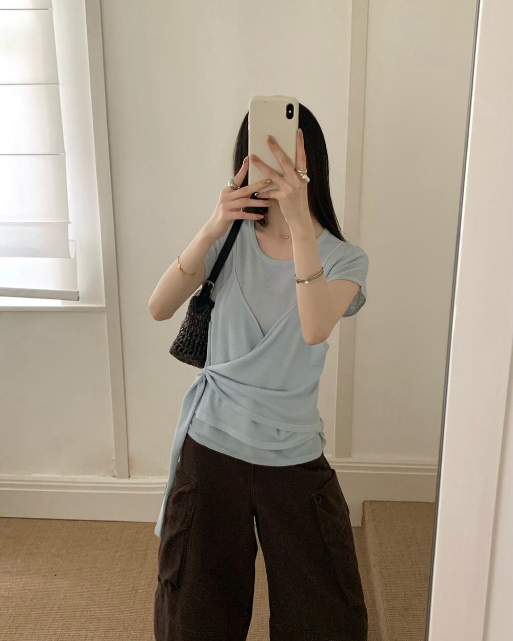 Layered Wrap Detail Top