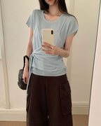 Layered Wrap Detail Top
