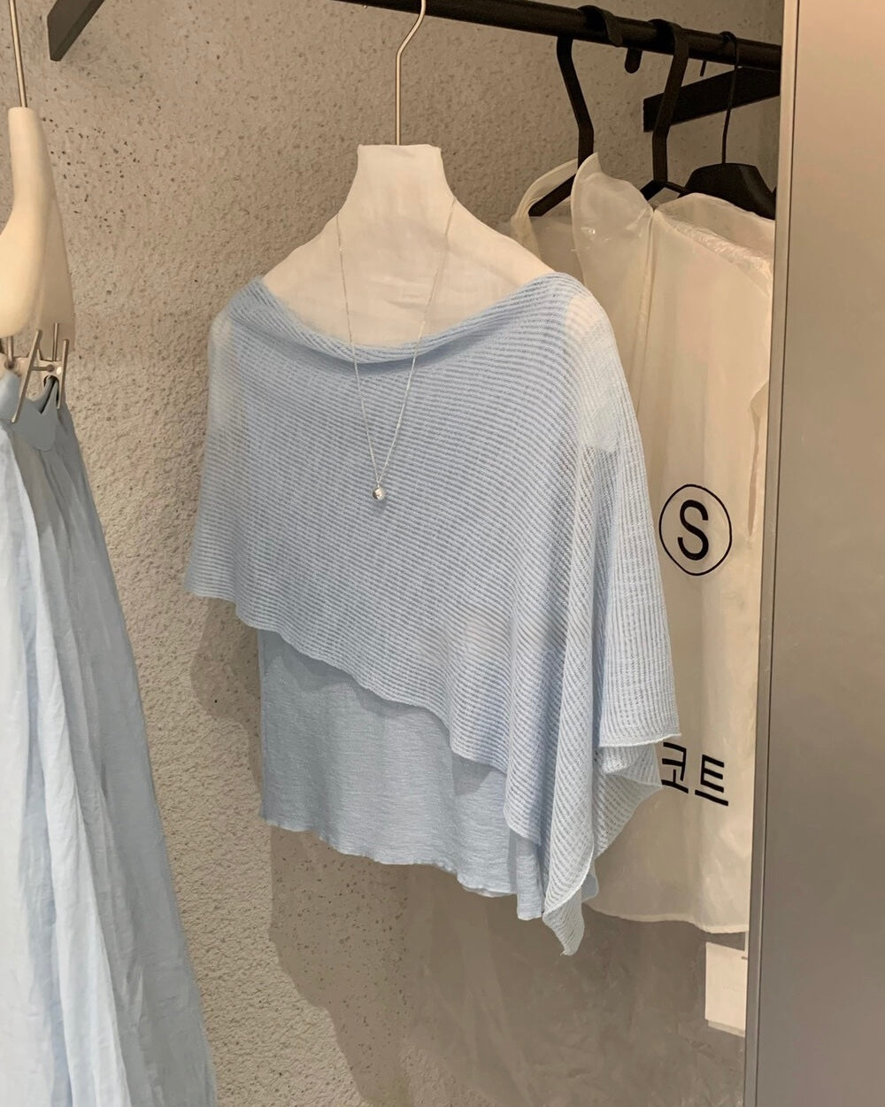 Asymmetrical Drape Knit Top