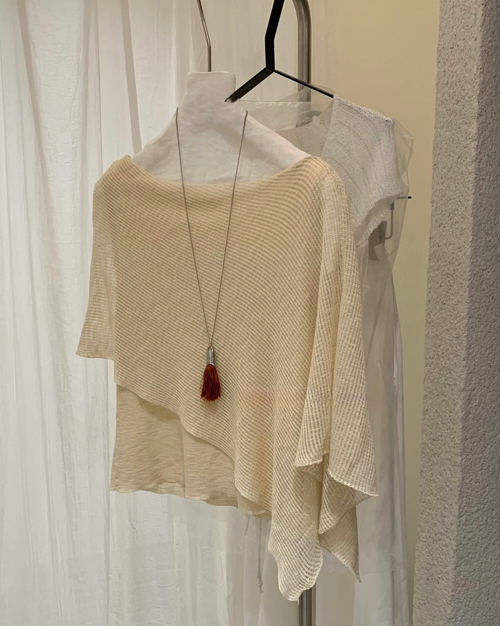 Asymmetrical Drape Knit Top