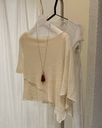 Asymmetrical Drape Knit Top