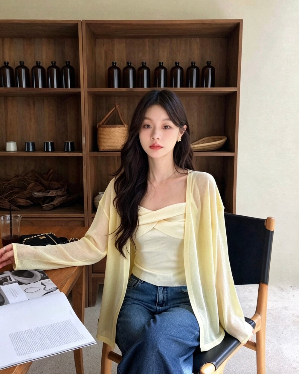 Camisole and Cardigan Knit Set