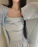 Camisole and Cardigan Knit Set