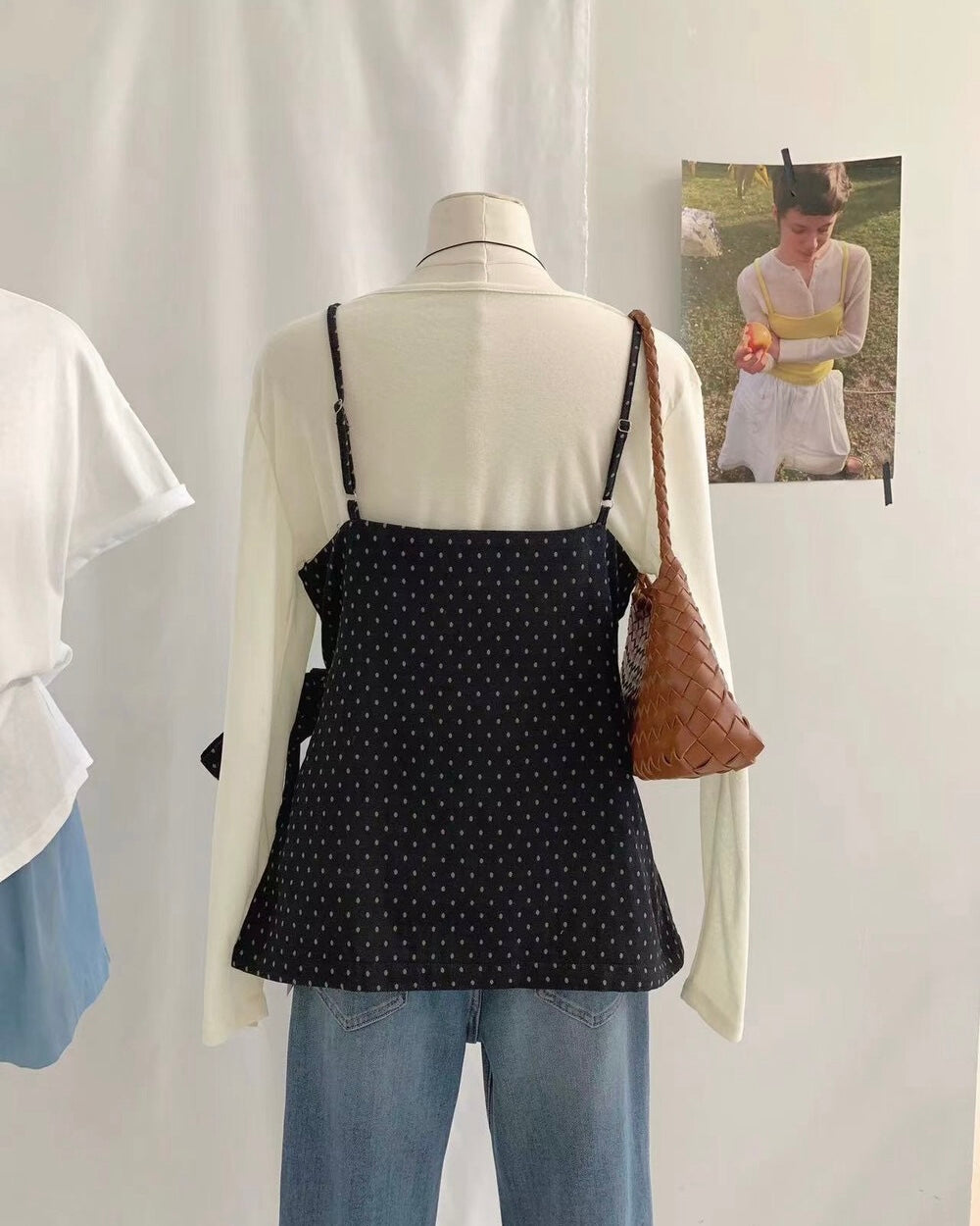 Polka Dot Camisole and Knit Set