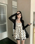 Polka Dot Camisole and Cardigan Set