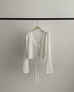 Lace-Hem Crochet Cardigan