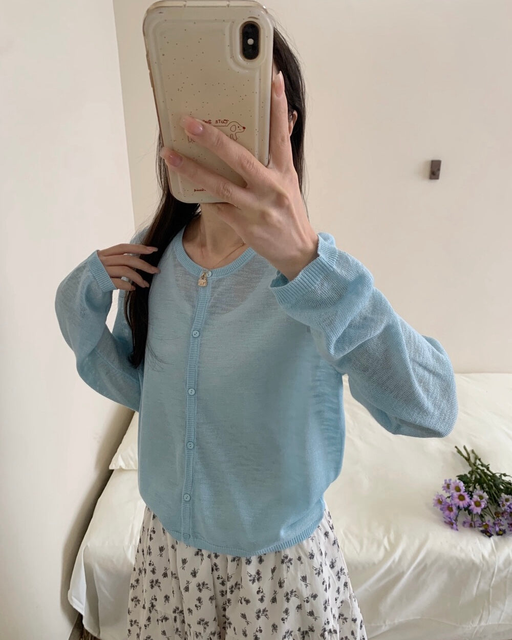 Breathable Fine-Knit Cardigan