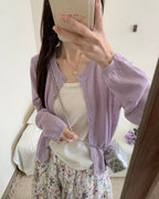 Breathable Fine-Knit Cardigan