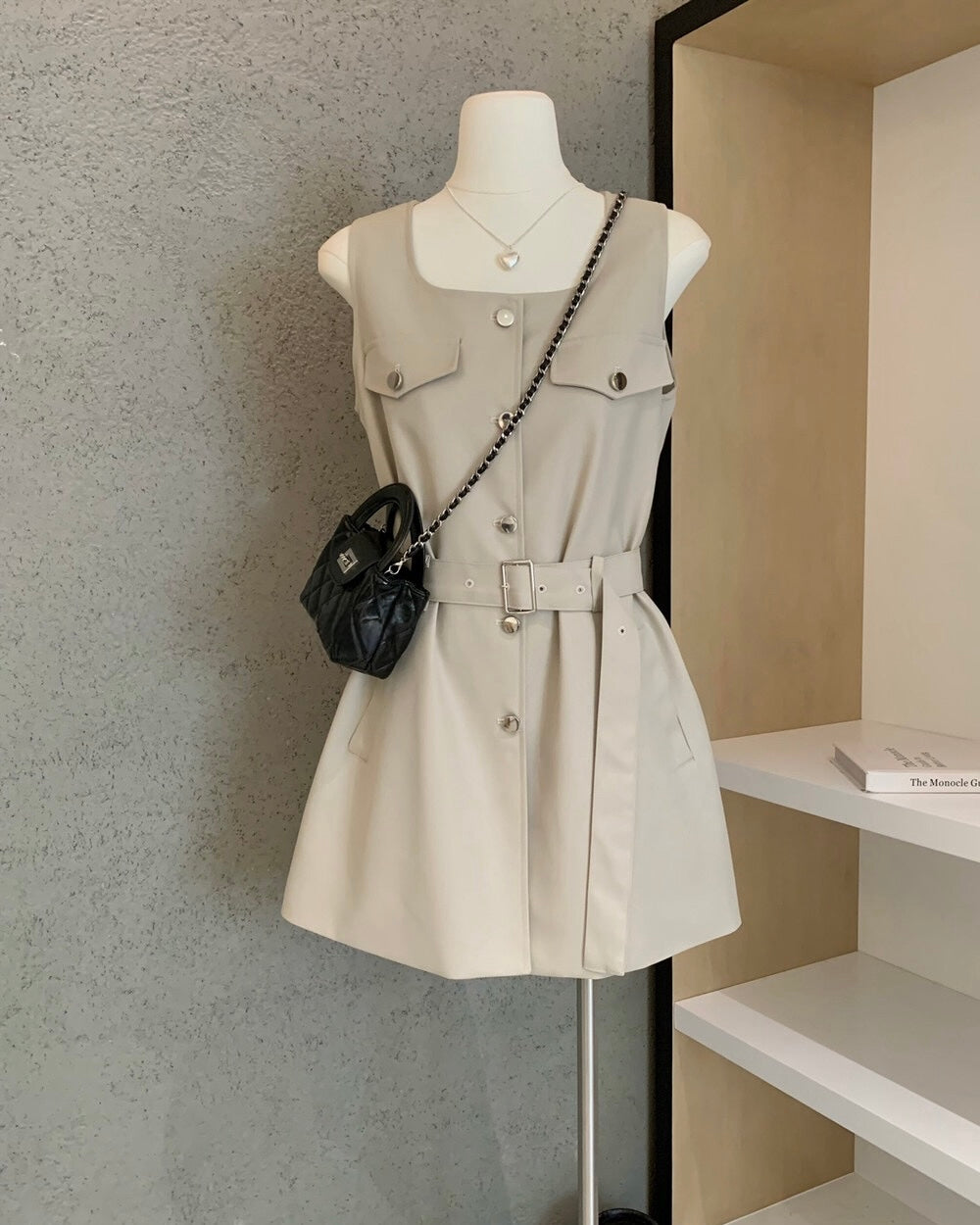 Button-Down Utility Mini Dress