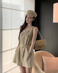 Button-Down Utility Mini Dress