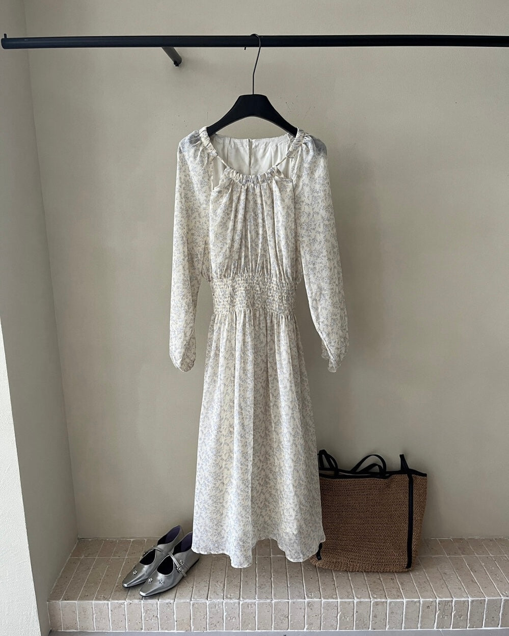 Floral Smocked Midi Dress