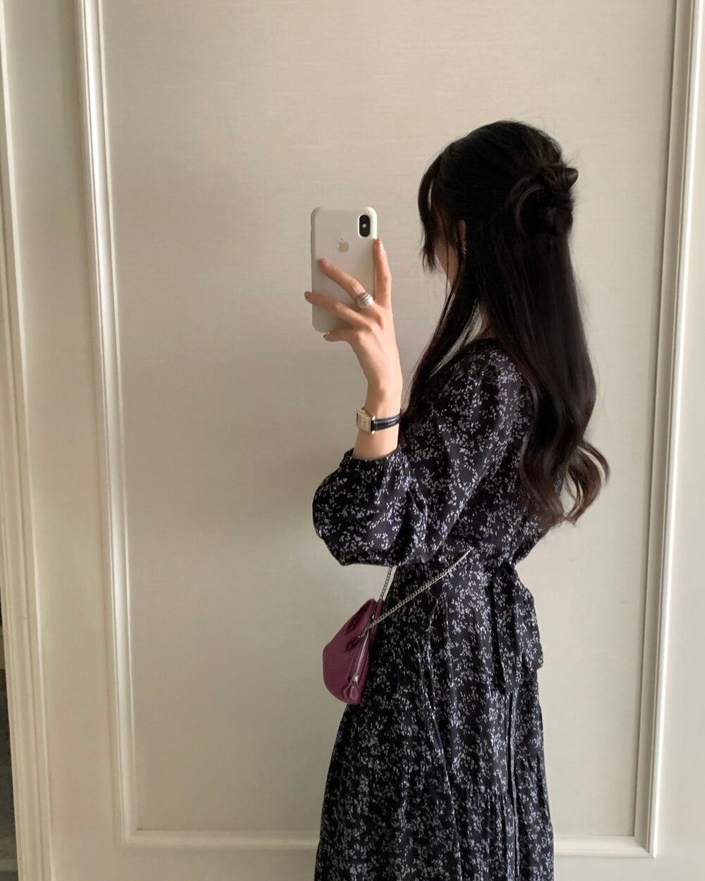 Floral Tie-Back Midi Dress