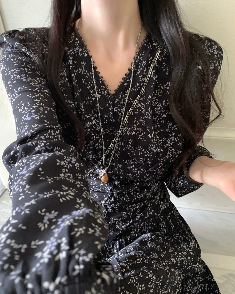 Floral Tie-Back Midi Dress
