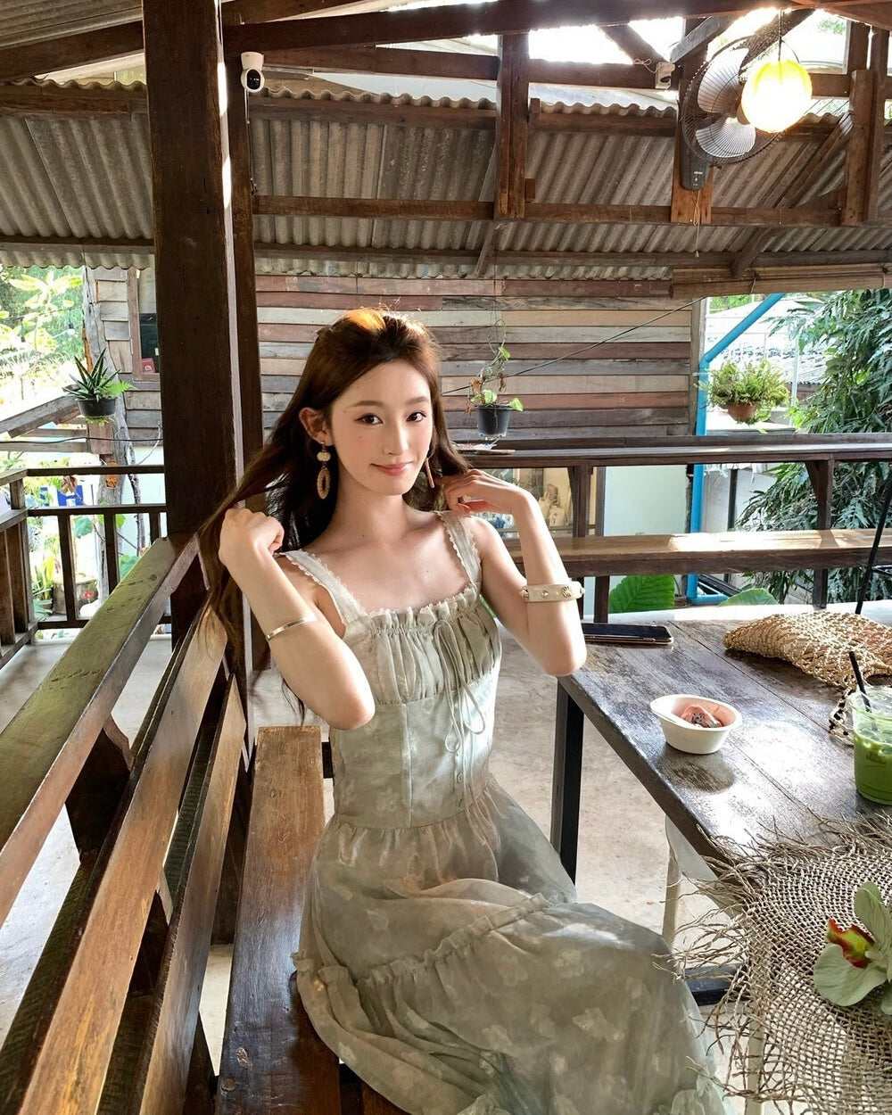 French Bow Tiered Dress