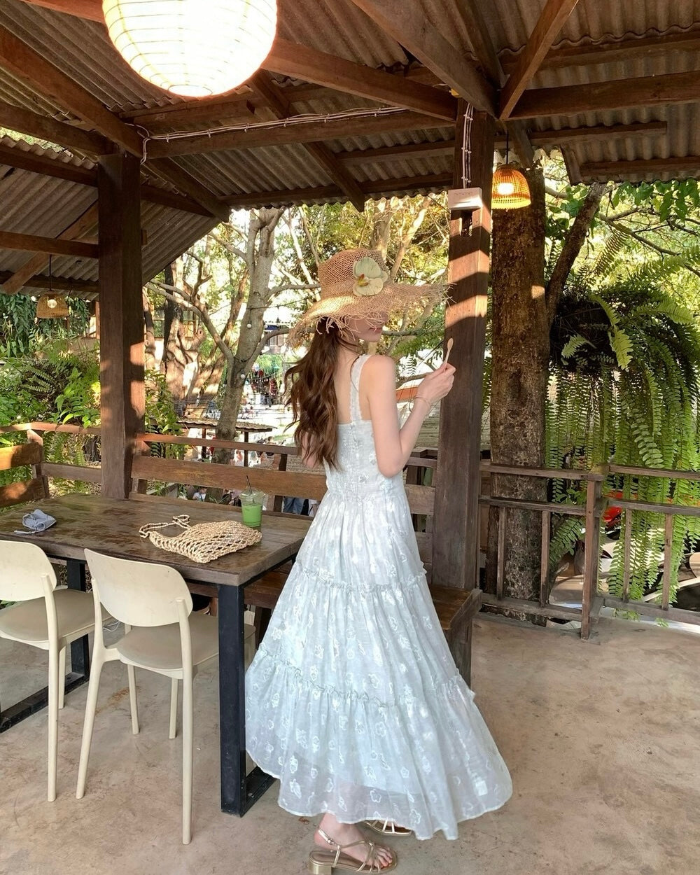 French Bow Tiered Dress