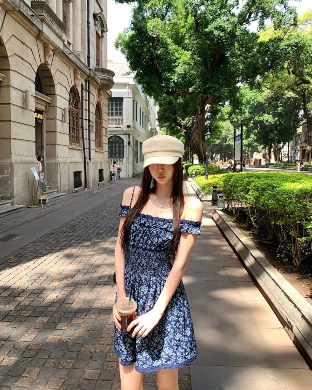 Floral Off-Shoulder Smocked Mini Dress