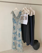 Floral V-Neck Mermaid Maxi Dress
