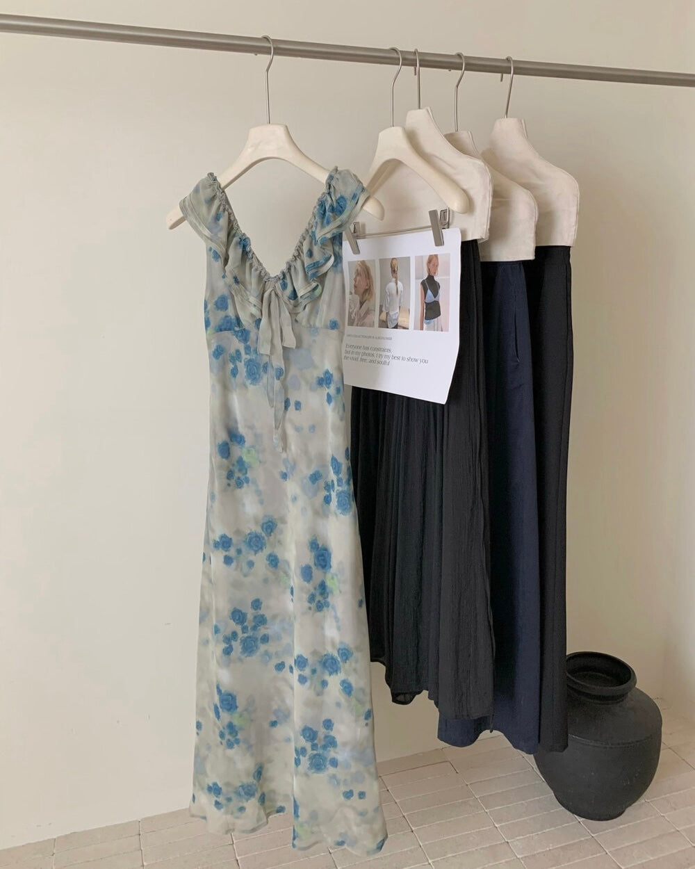 Floral V-Neck Mermaid Maxi Dress