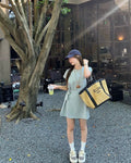 Casual Tie-Waist Mini Dress