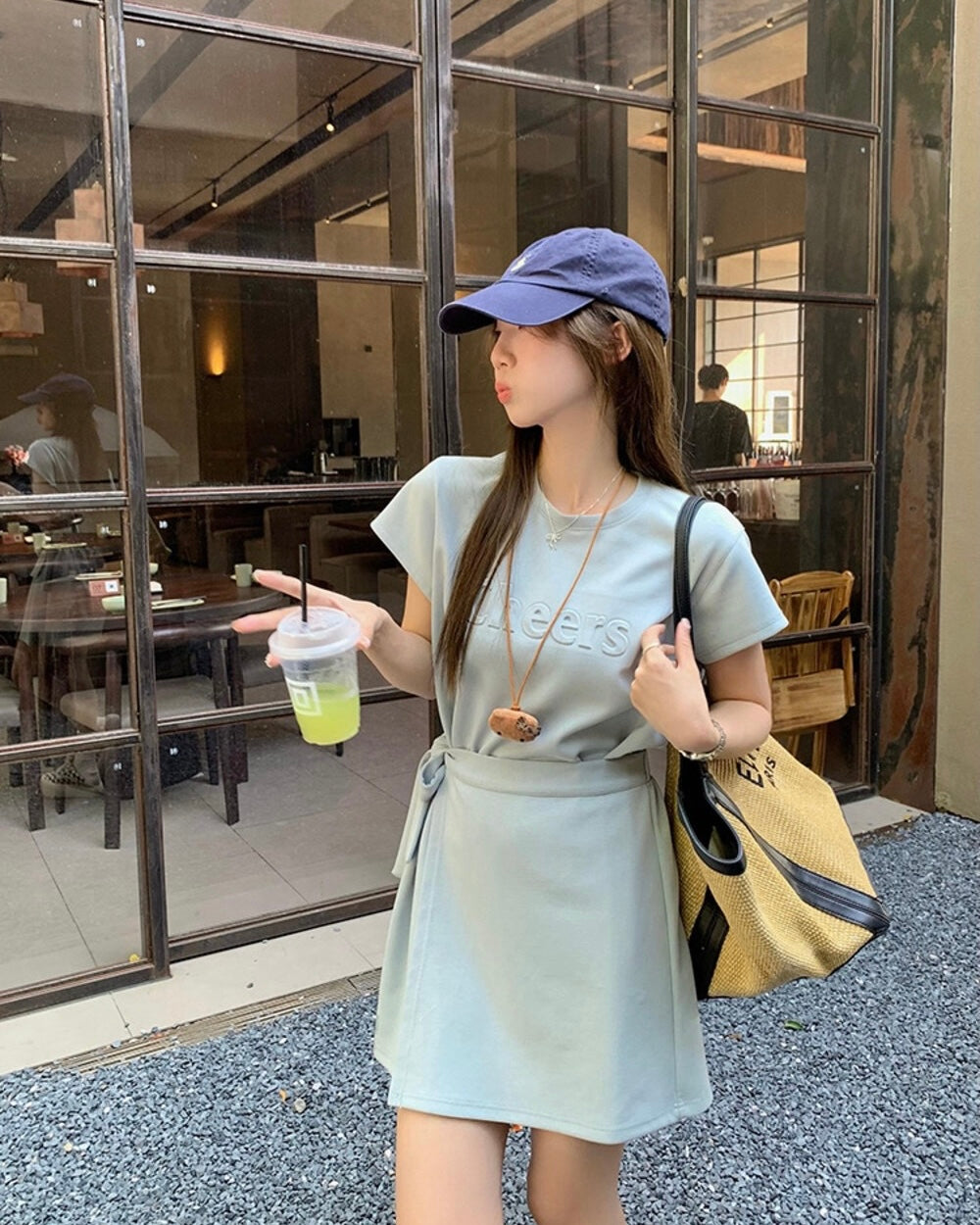 Casual Tie-Waist Mini Dress