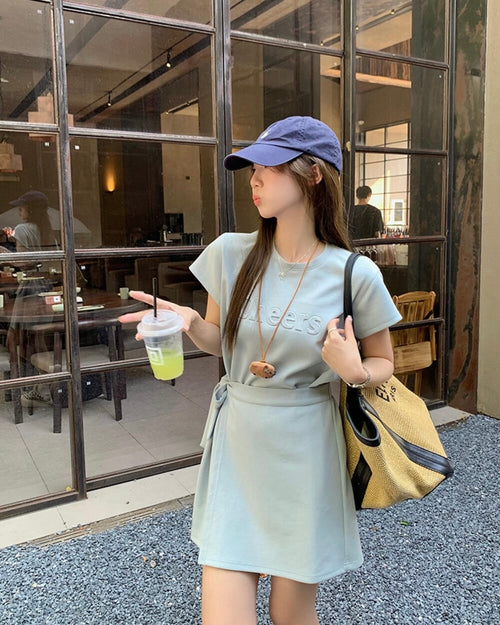 Casual Tie-Waist Mini Dress